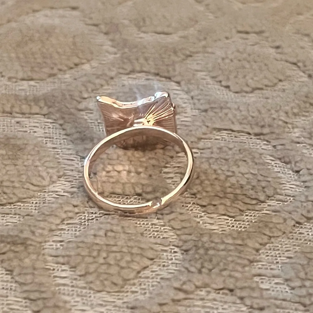 (kids) 🎉Rose Gold Cat Heart Star Crystal Charm Bracelet & Cat Ring